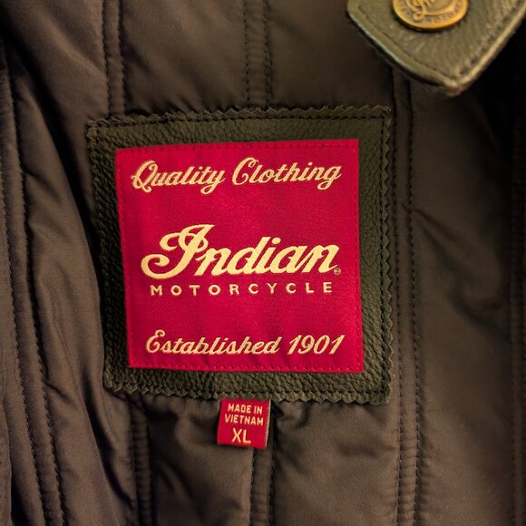 Indian Motorcycle | Leather Backman Riding Jacket w/ Pads - Picture 8 of 11